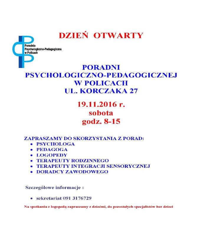 Dzień Otwarty Poradni Psychologiczno-Pedagogicznej w Policach