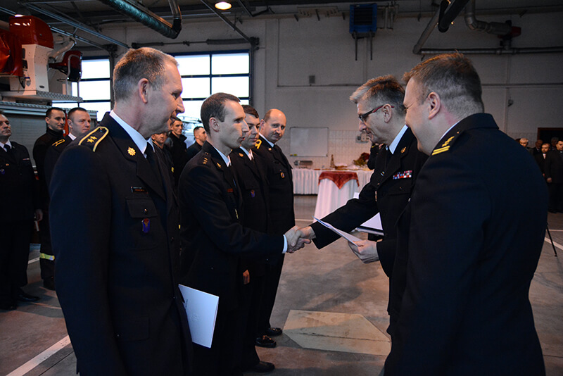 Przedświąteczne spotkanie w Komendzie Powiatowej Państwowej Straży Pożarnej