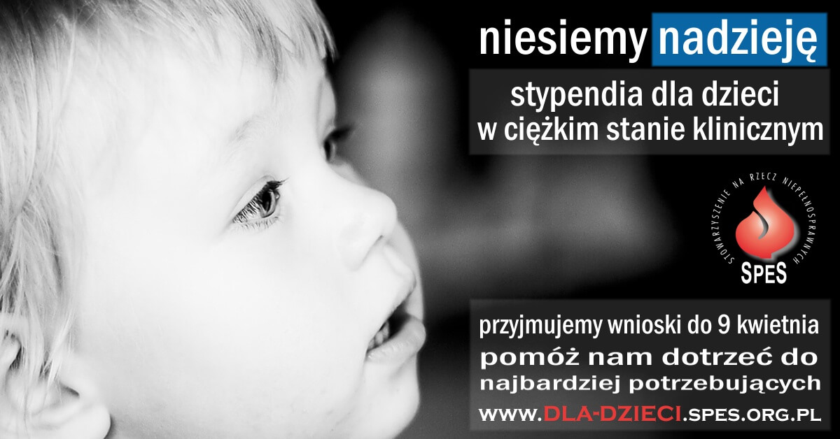 Stypendia dla dzieci w ciężkim stanie klinicznym