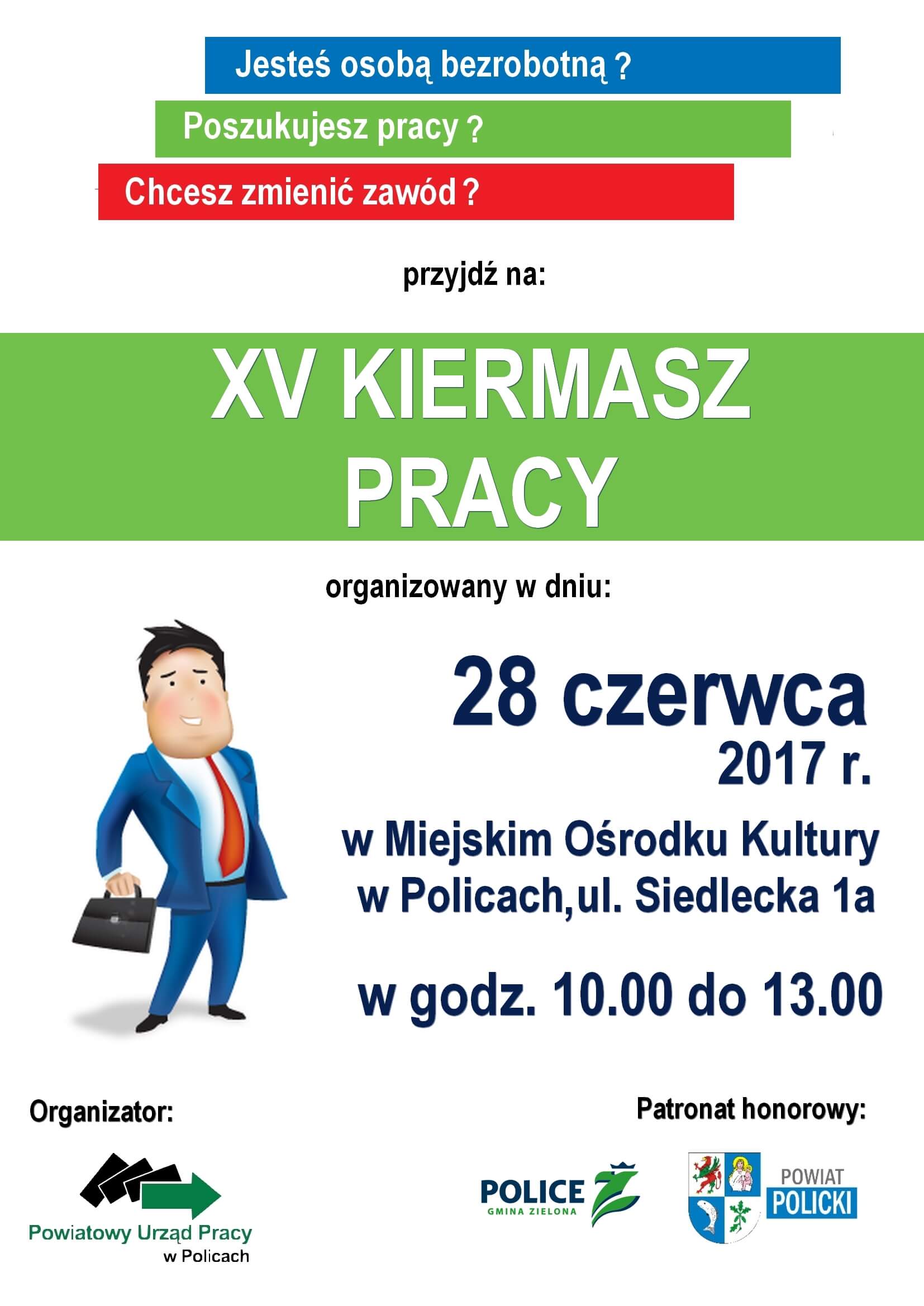 Zapraszamy na XV Policki Kiermasz Pracy "Szansa na lepszą przyszłość"