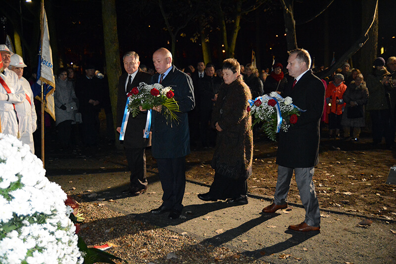 Otwarcie Skweru Wielkich Polaków w Parku Solidarności