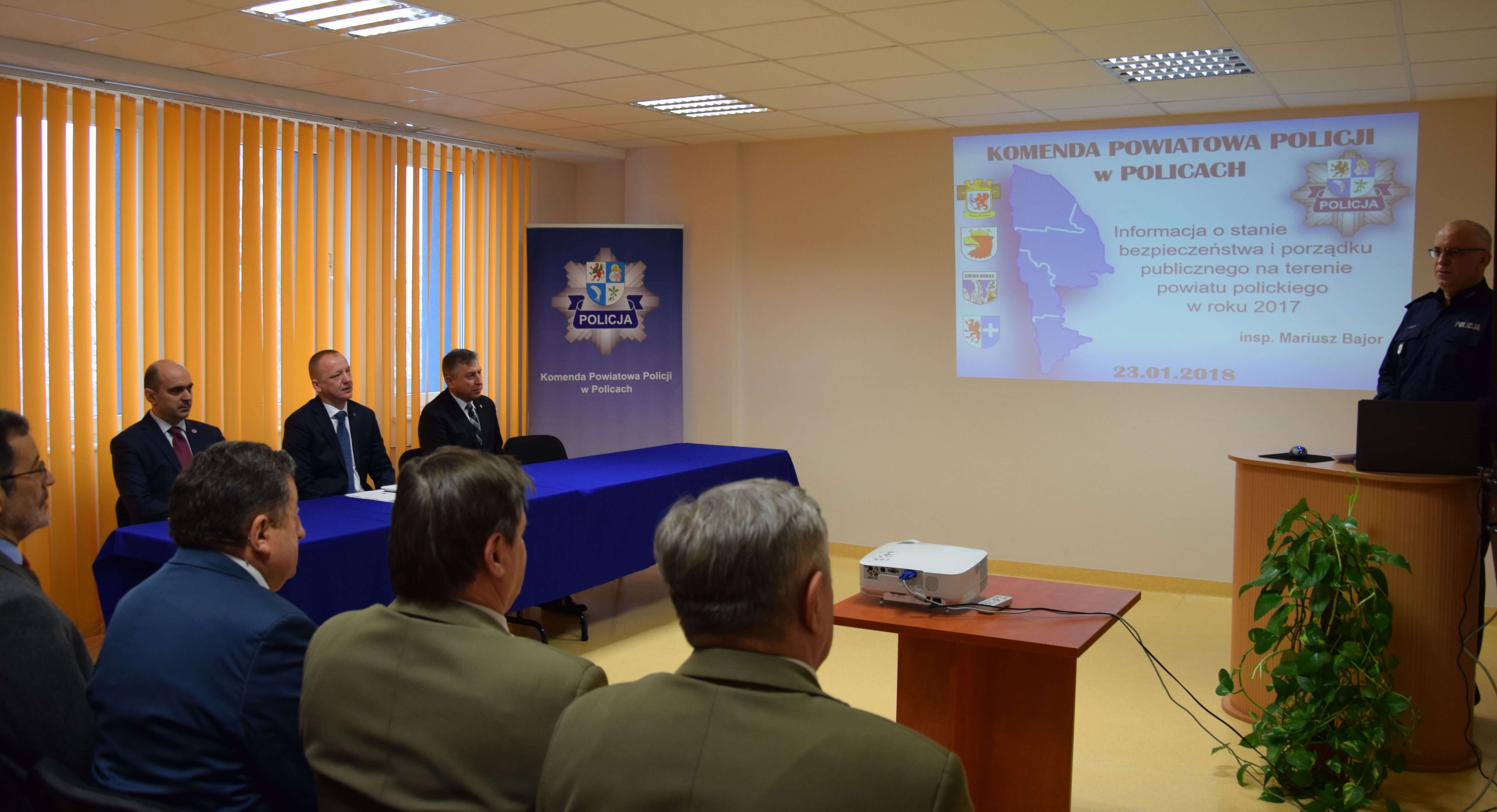 Komenda Powiatowa Policji w Policach podsumowała 2017 rok