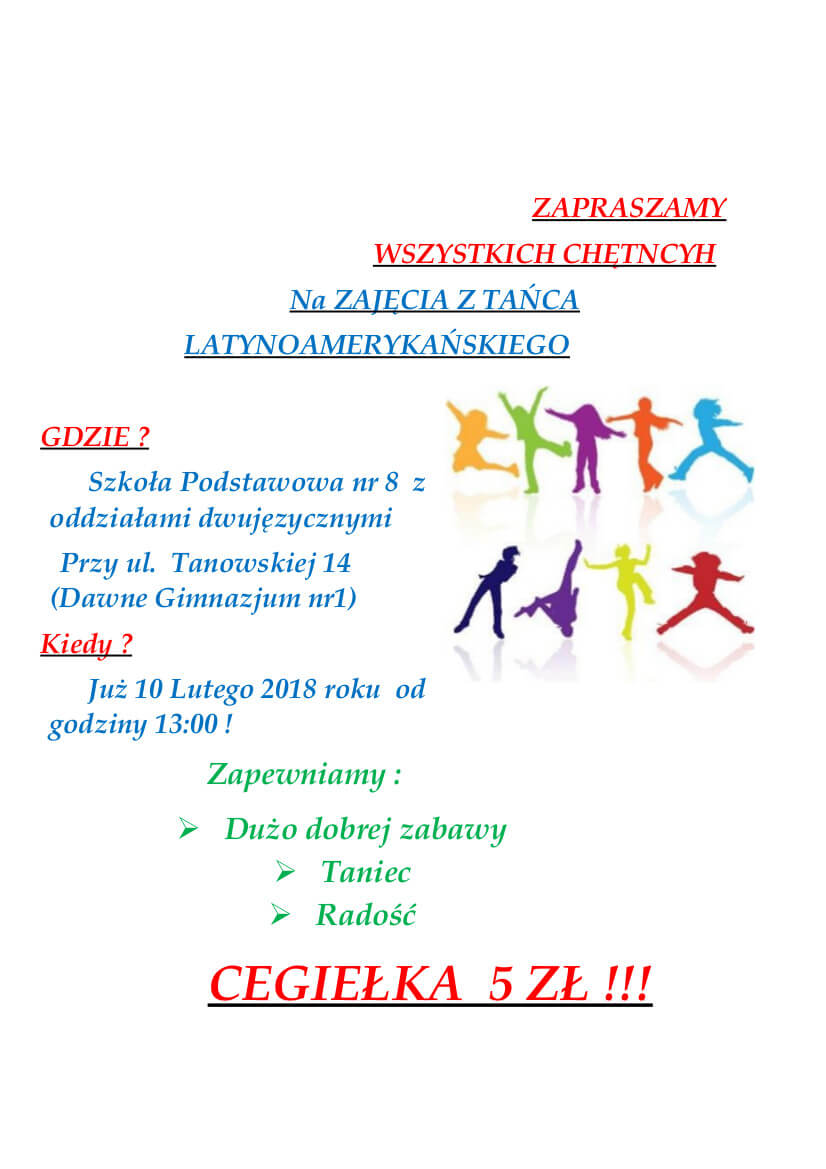 Młodzieżowa Rada Regionu zaprasza na "Taniec latynoamerykański dla każdego"