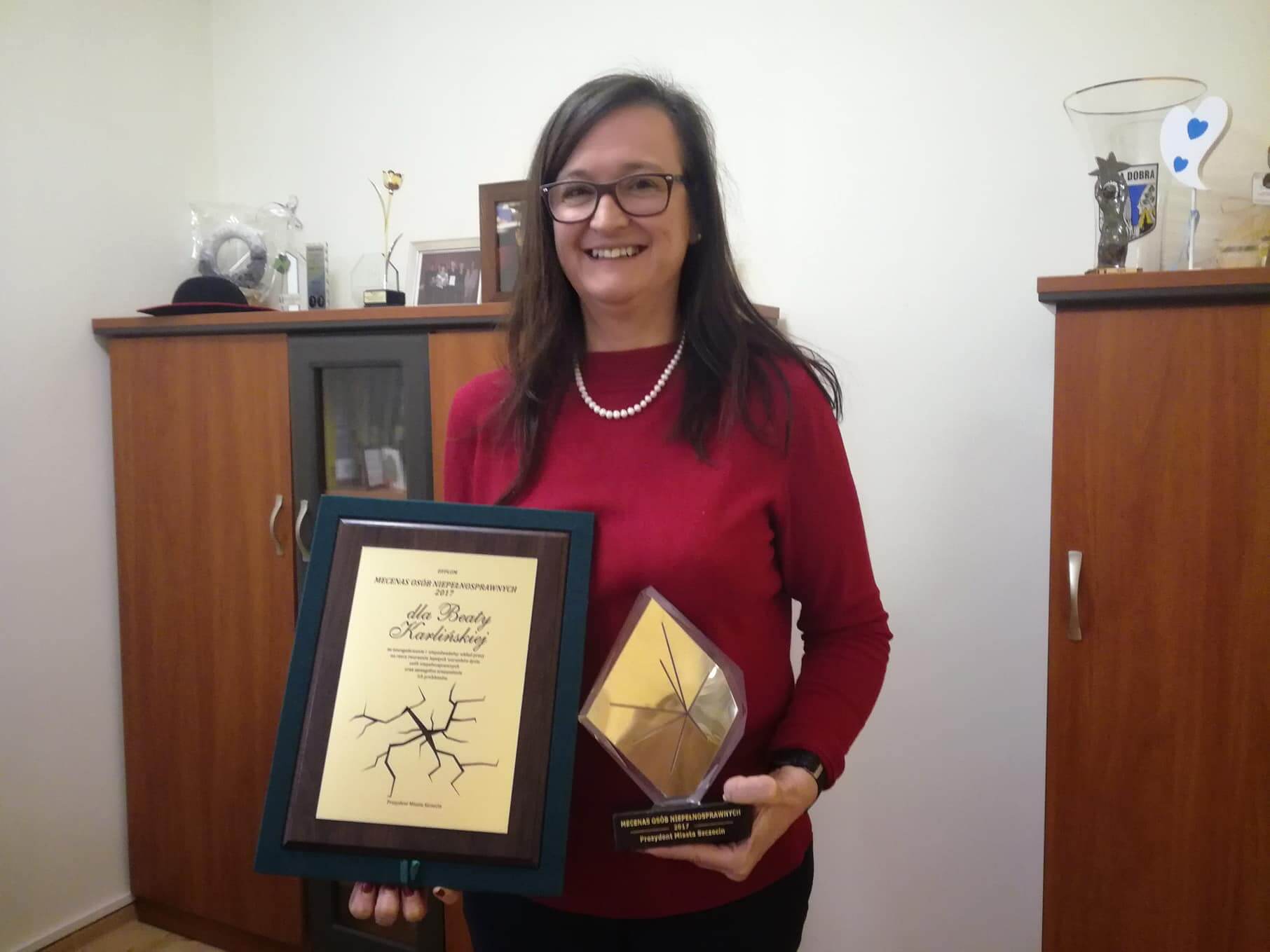 Pani Beata Karlińska Mecenasem Osób Niepełnosprawnych