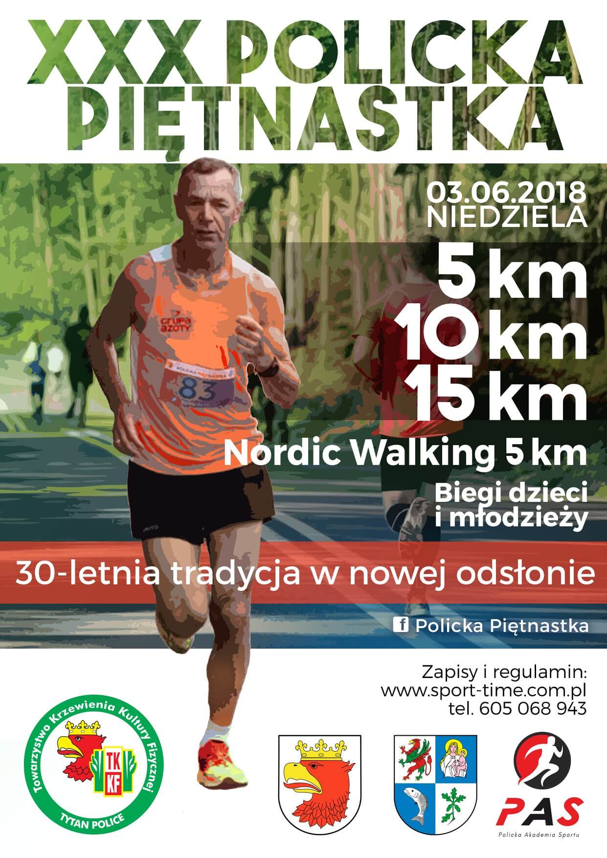 Zapraszamy na 30. edycję biegu "Policka Piętnastka"