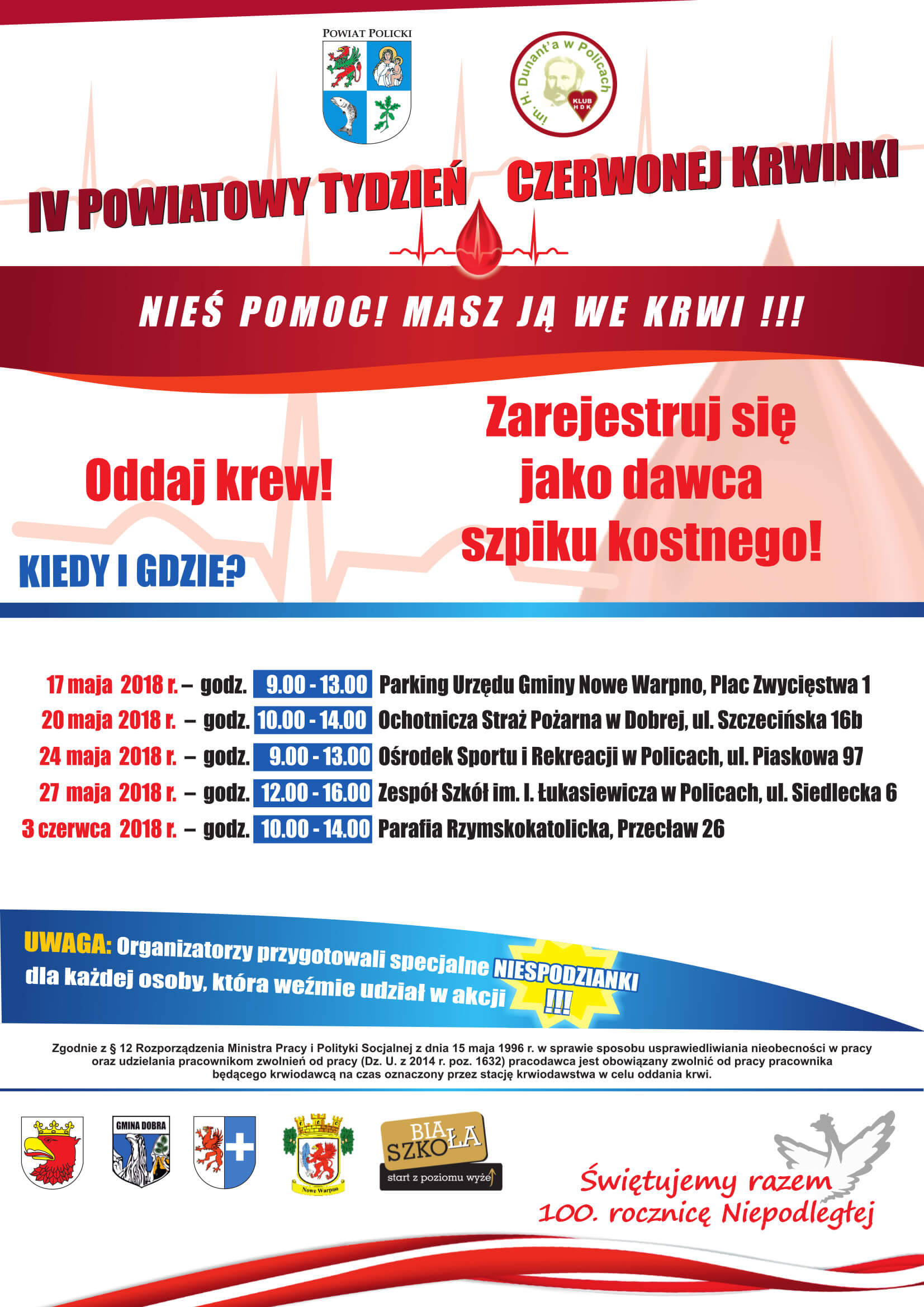 To już 4. edycja Powiatowego Tygodnia Czerwonej Krwinki