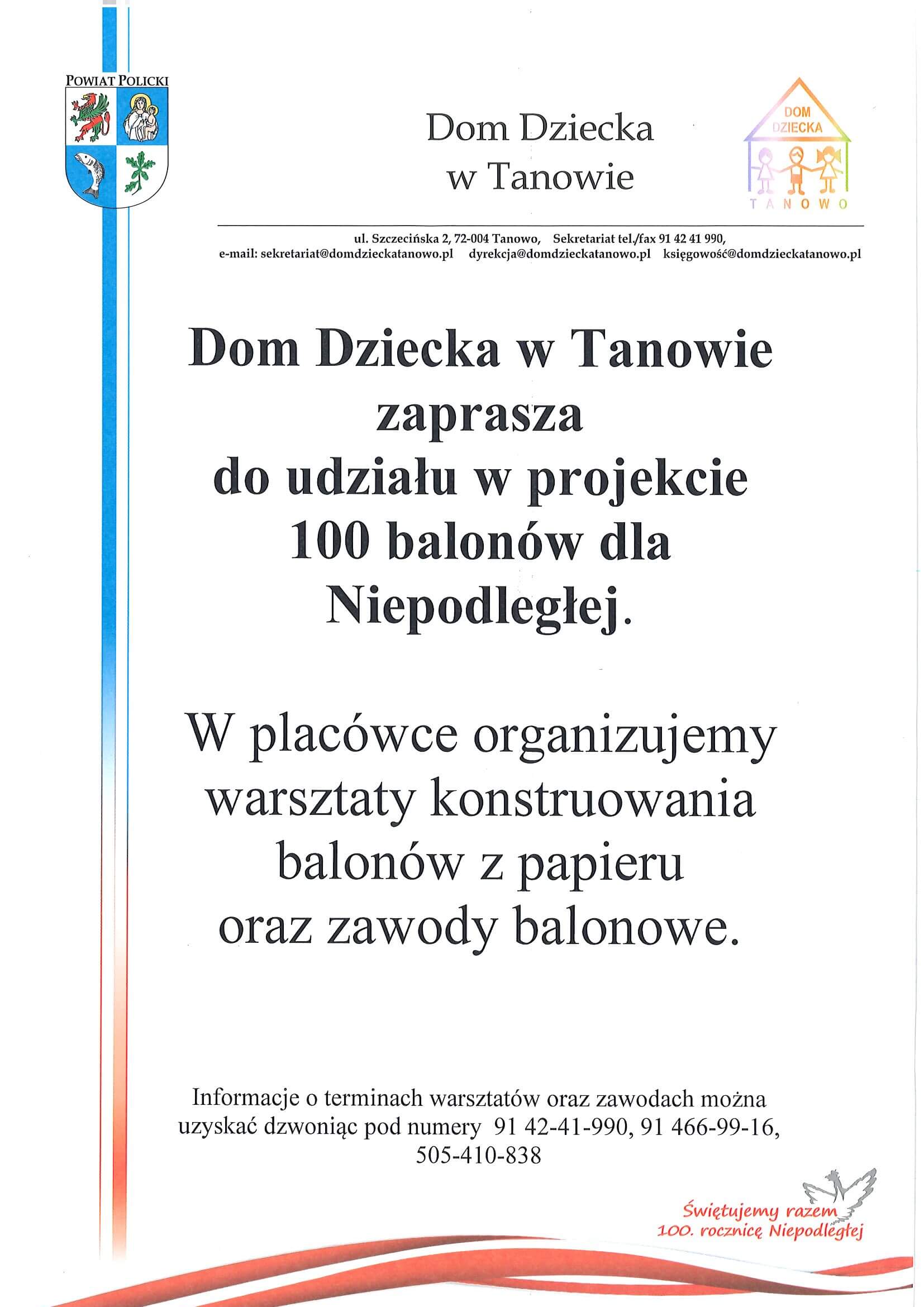 100 balonów dla Niepodległej