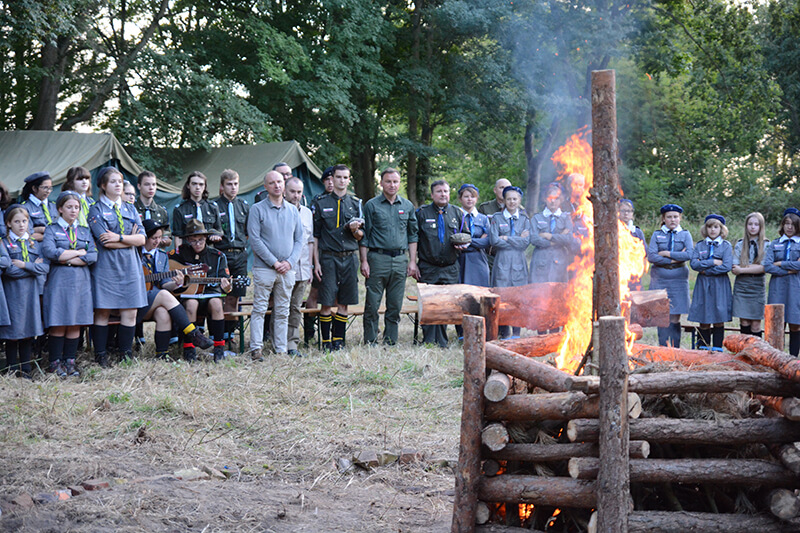 Prezydent Polski Andrzej Duda odwiedził harcerzy w Podgrodziu