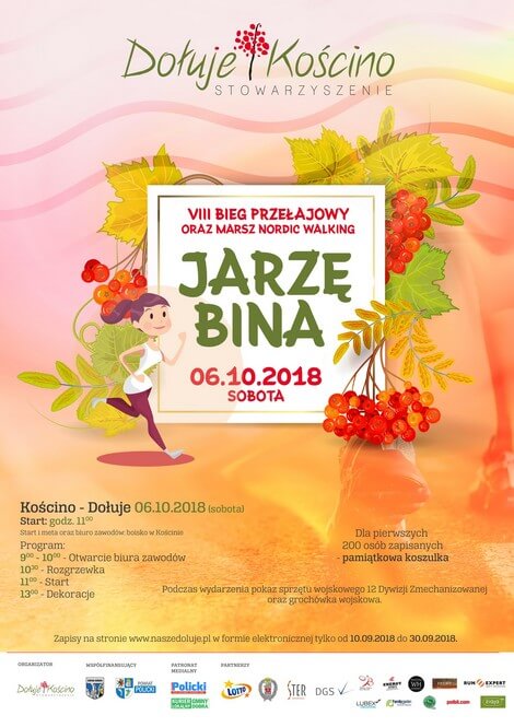 Zapraszamy na VIII edycję    biegu przełajowego "Jarzębina"