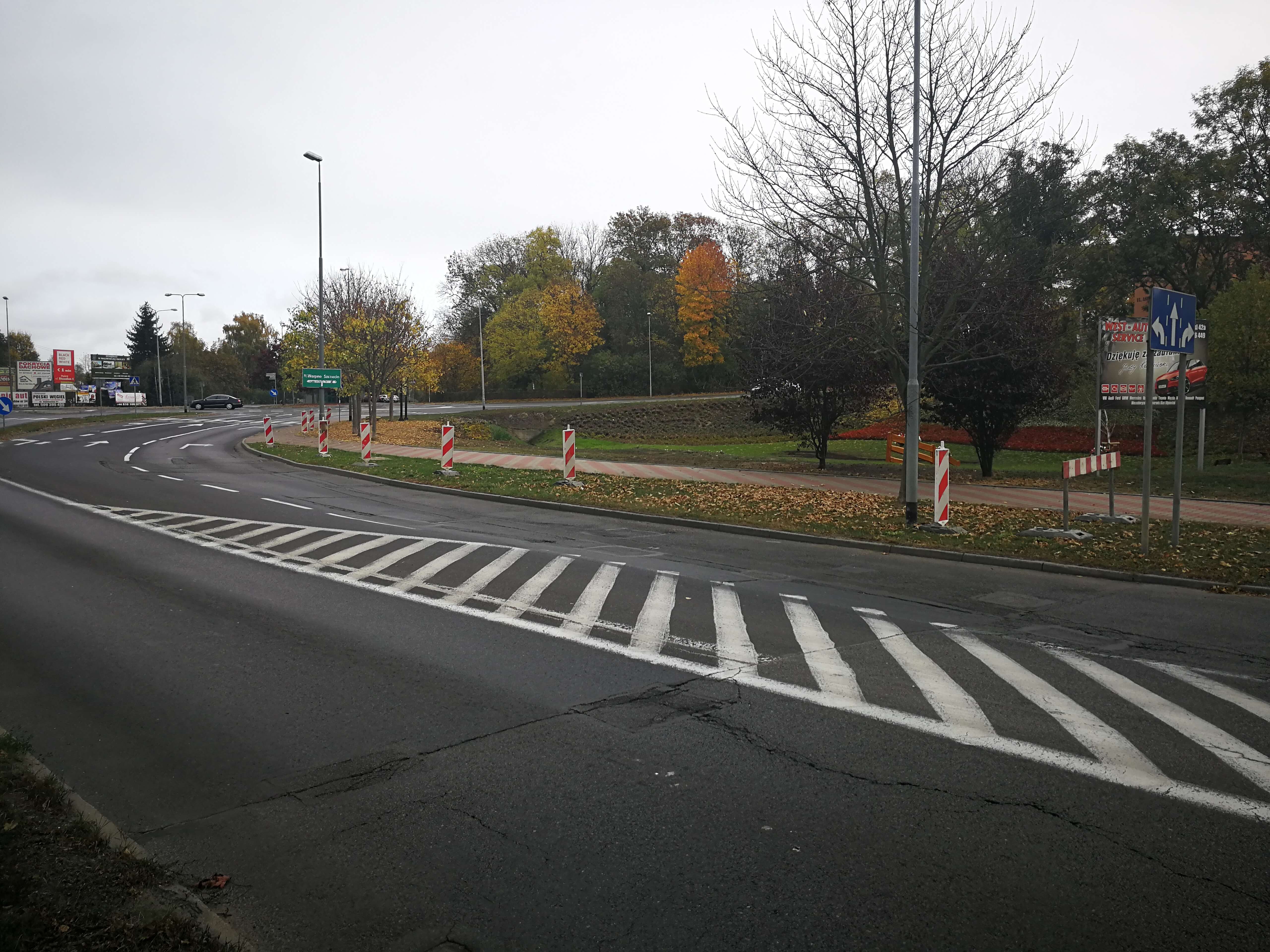 Przygotowania do remontu prawoskrętu na ulicy Piłsudskiego