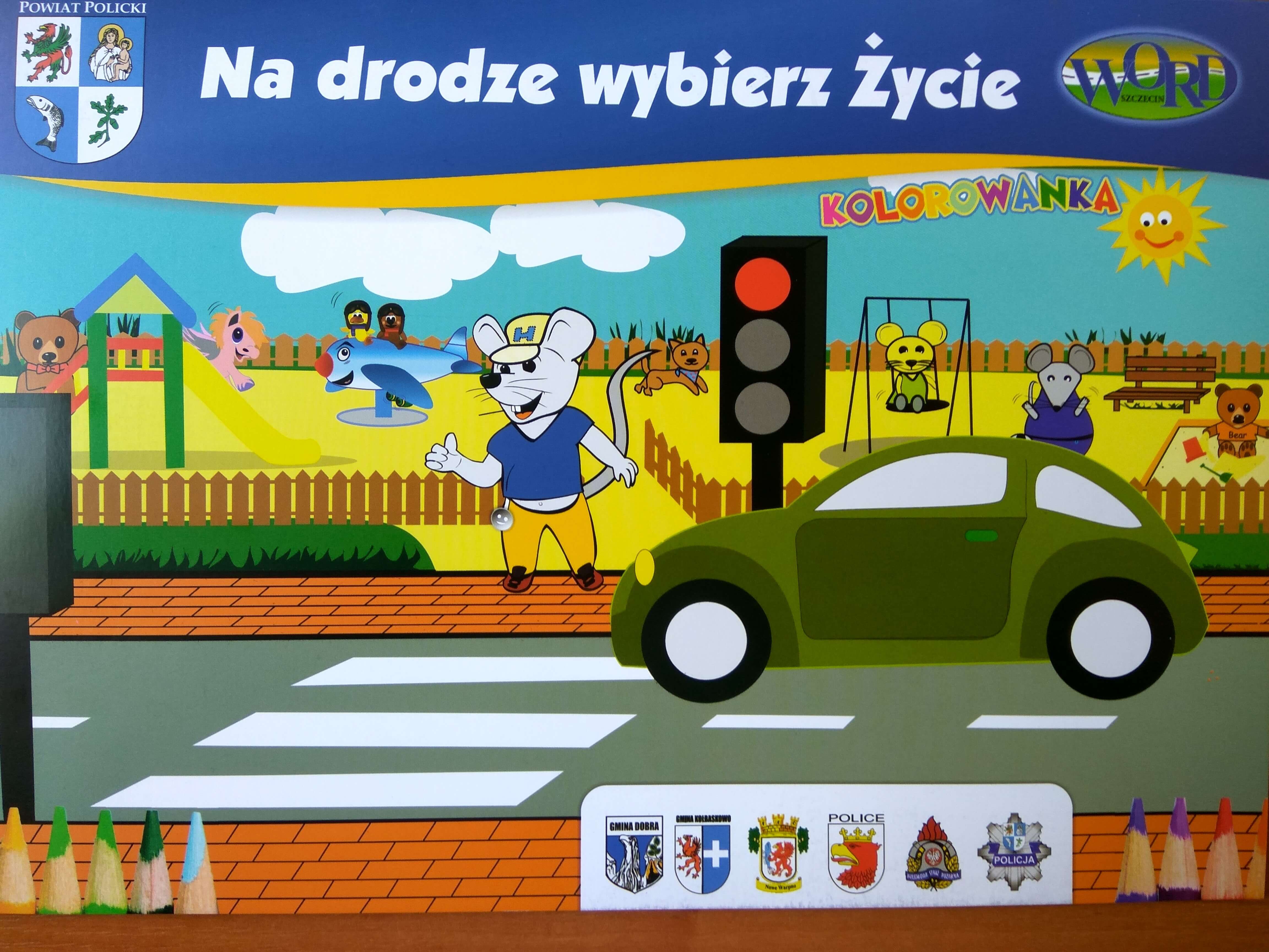 Sympatyczna Myszka uczy dzieci bezpieczeństwa w drodze do szkoły