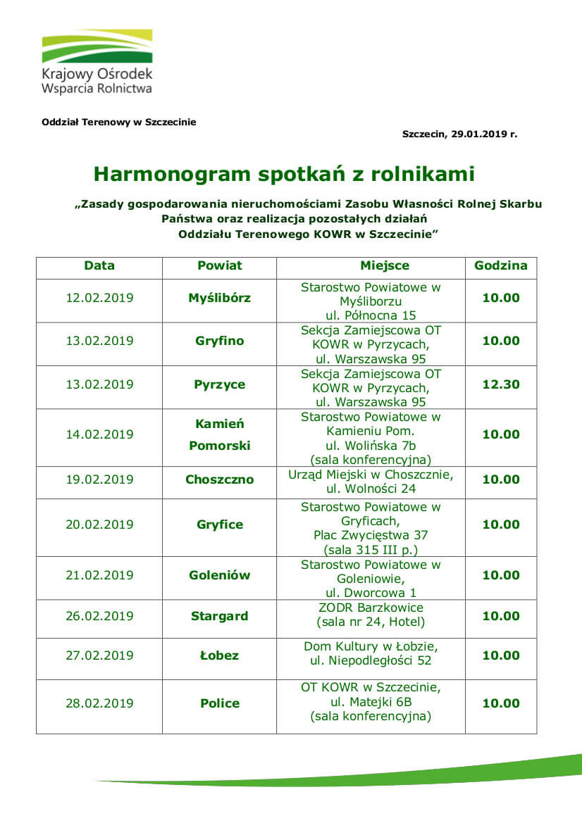 Ruszyły spotkania z rolnikami w Zachodniopomorskim