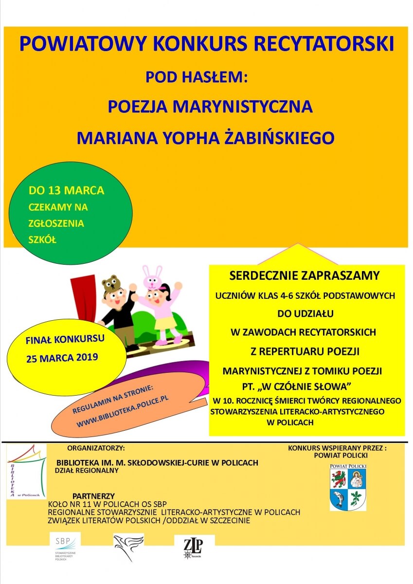 VIII Powiatowy Konkurs Recytatorski pod hasłem: Poezja marynistyczna Mariana Yopha-Żabińskiego