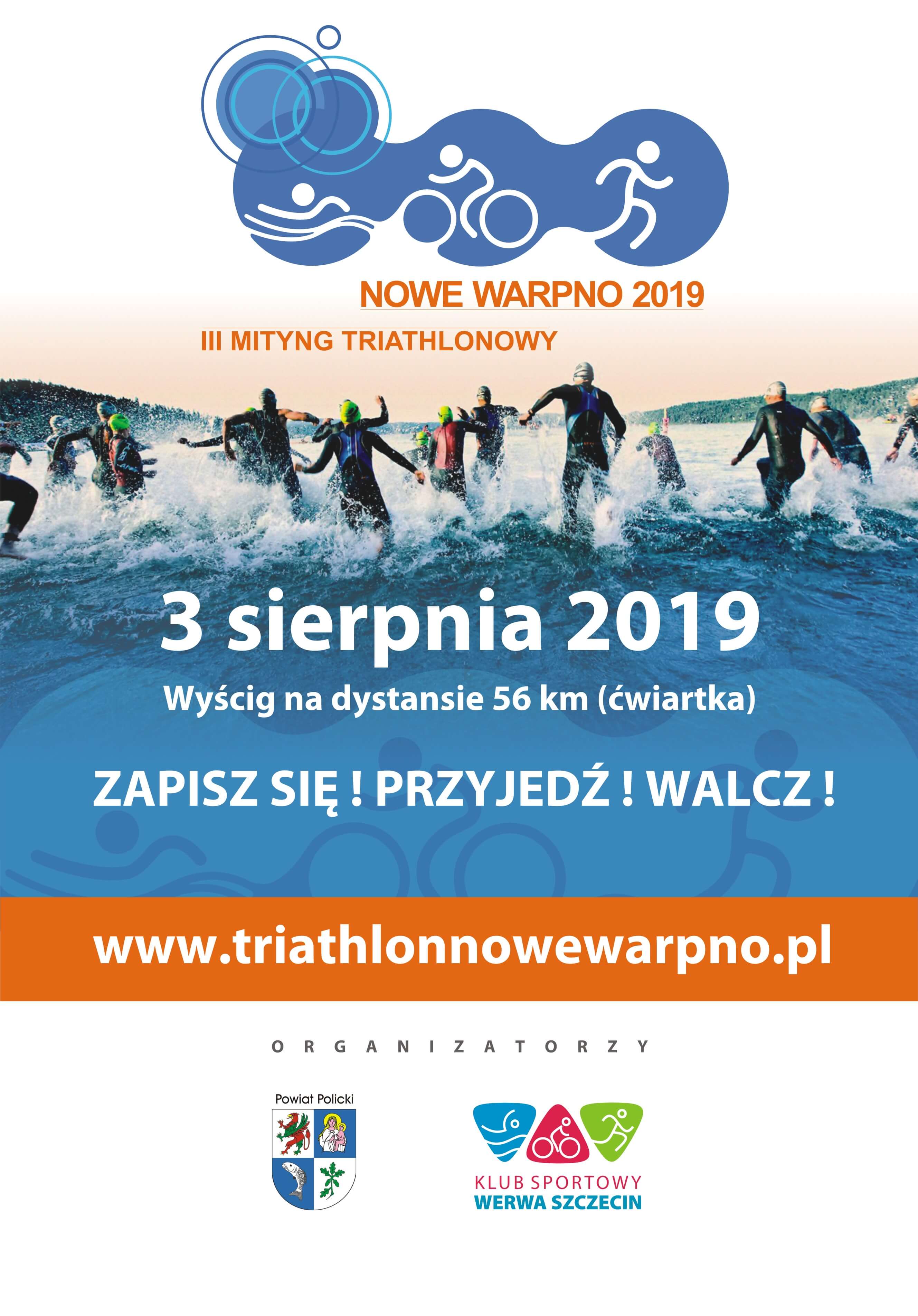 Zapraszamy na III Mityng Triathlonowy "Nowe Warpno 2019"