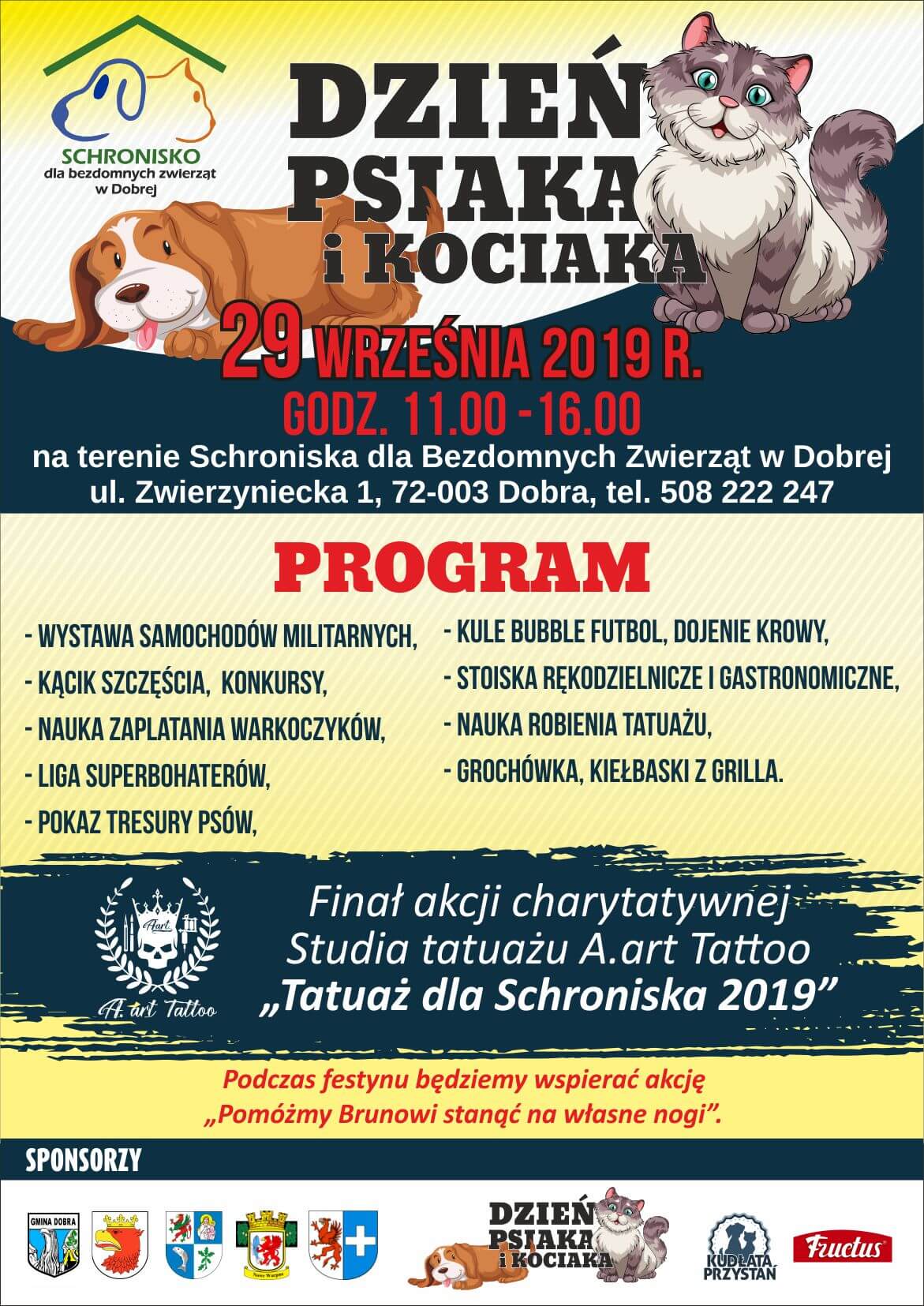 Dzień Psiaka i Kociaka w schronisku dla bezdomnych zwierząt w Dobrej