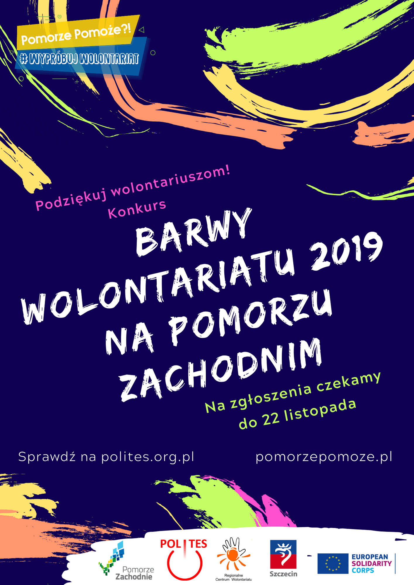 Podziękuj wolontariuszom – Barwy Wolontariatu 2019 na Pomorzu Zachodnim