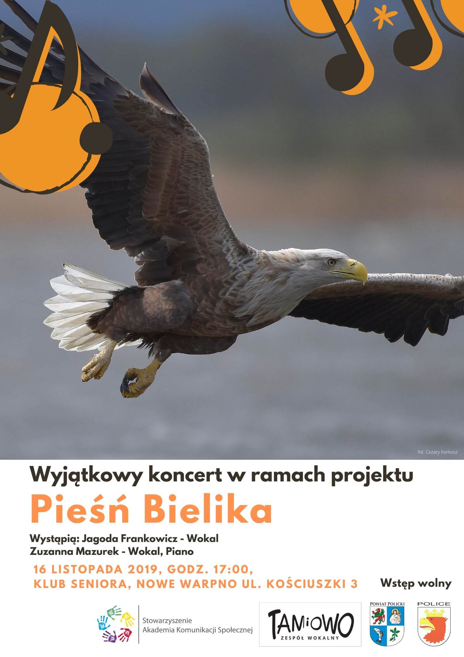 Zapraszamy na wyjątkowy koncert w ramach projektu "Pieśń Bielika"