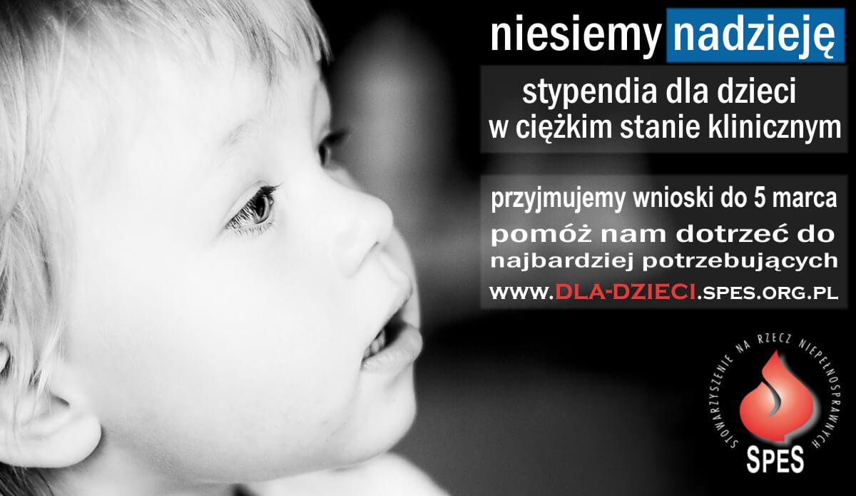 Trwa rekrutacja do otrzymania stypendium dla dzieci w ciężkim stanie klinicznym