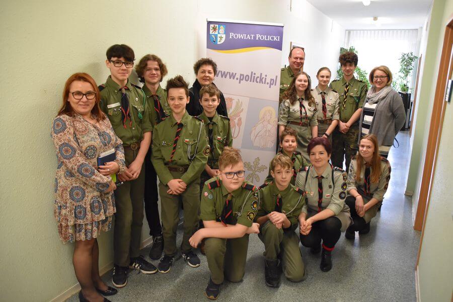 Wizyta Harcerzy z Tanowa w Starostwie Powiatowym