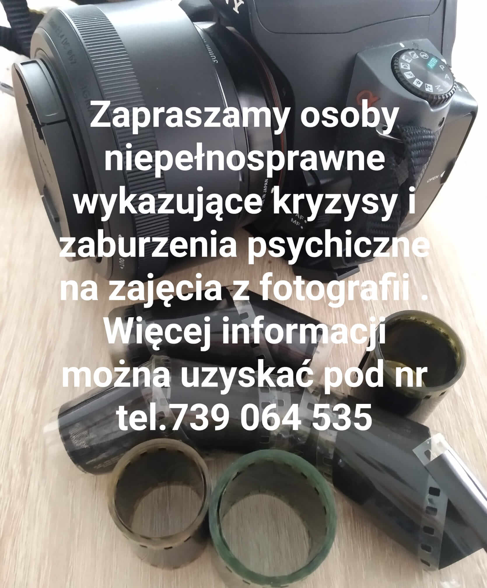 Projekt pt. "Sztuka zwierciadłem duszy, ARTETERAPIA poprzez FOTOGRAFIĘ"