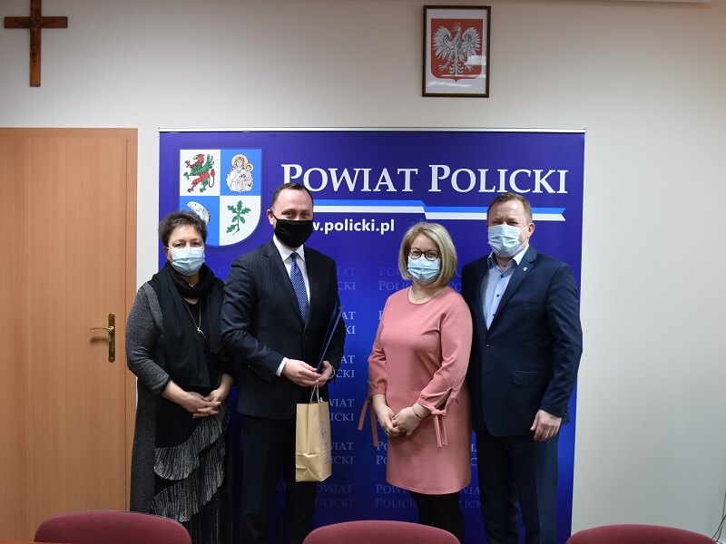 Przywitanie nowego Dyrektora Powiatowego Urzędu w Pracy w Policach 