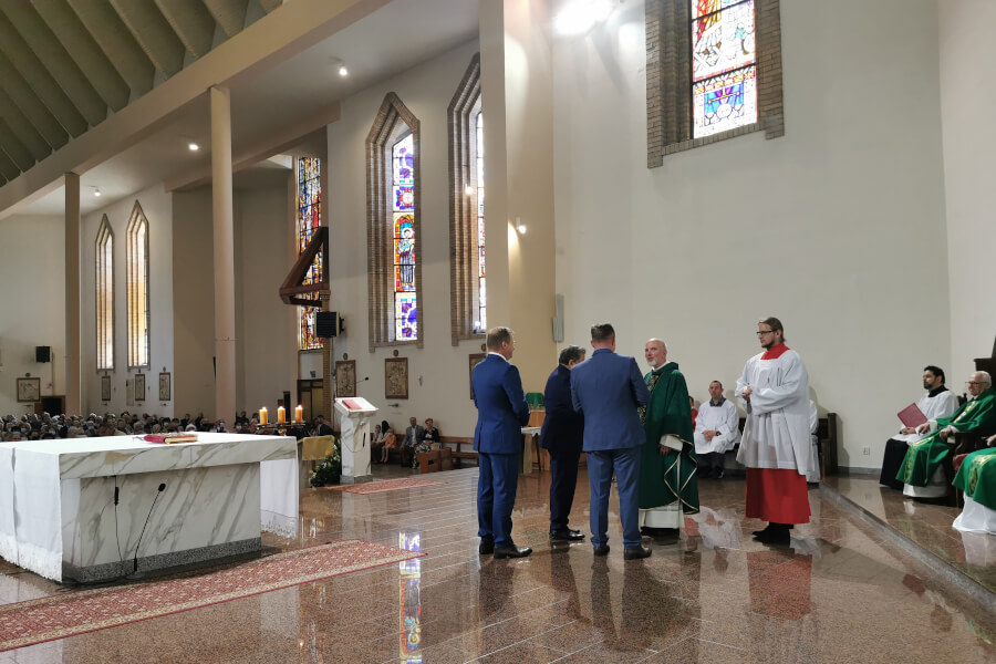 Powitanie nowego proboszcza parafii pw. św. Kazimierza w Policach