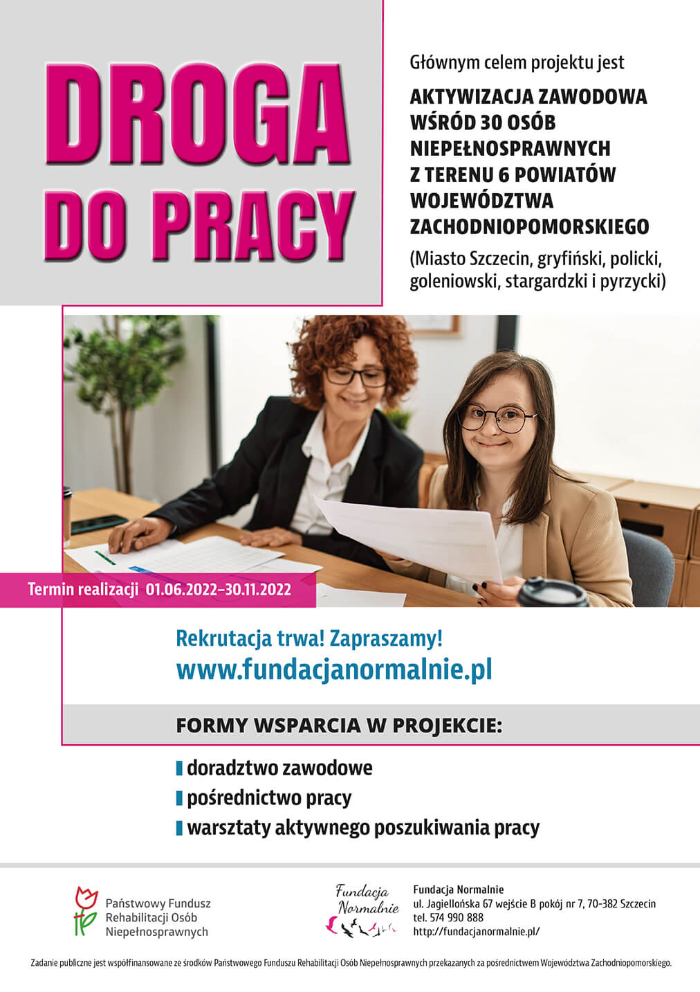 Zapraszamy do udziału w projekcie "Droga do pracy"