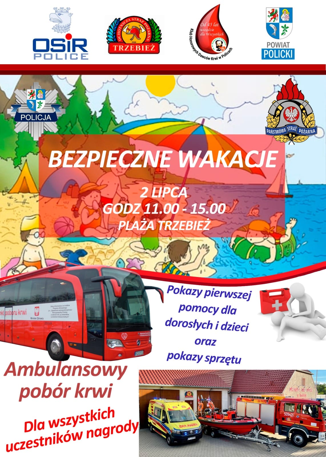 "Bezpieczne Wakacje" akcja poboru krwi