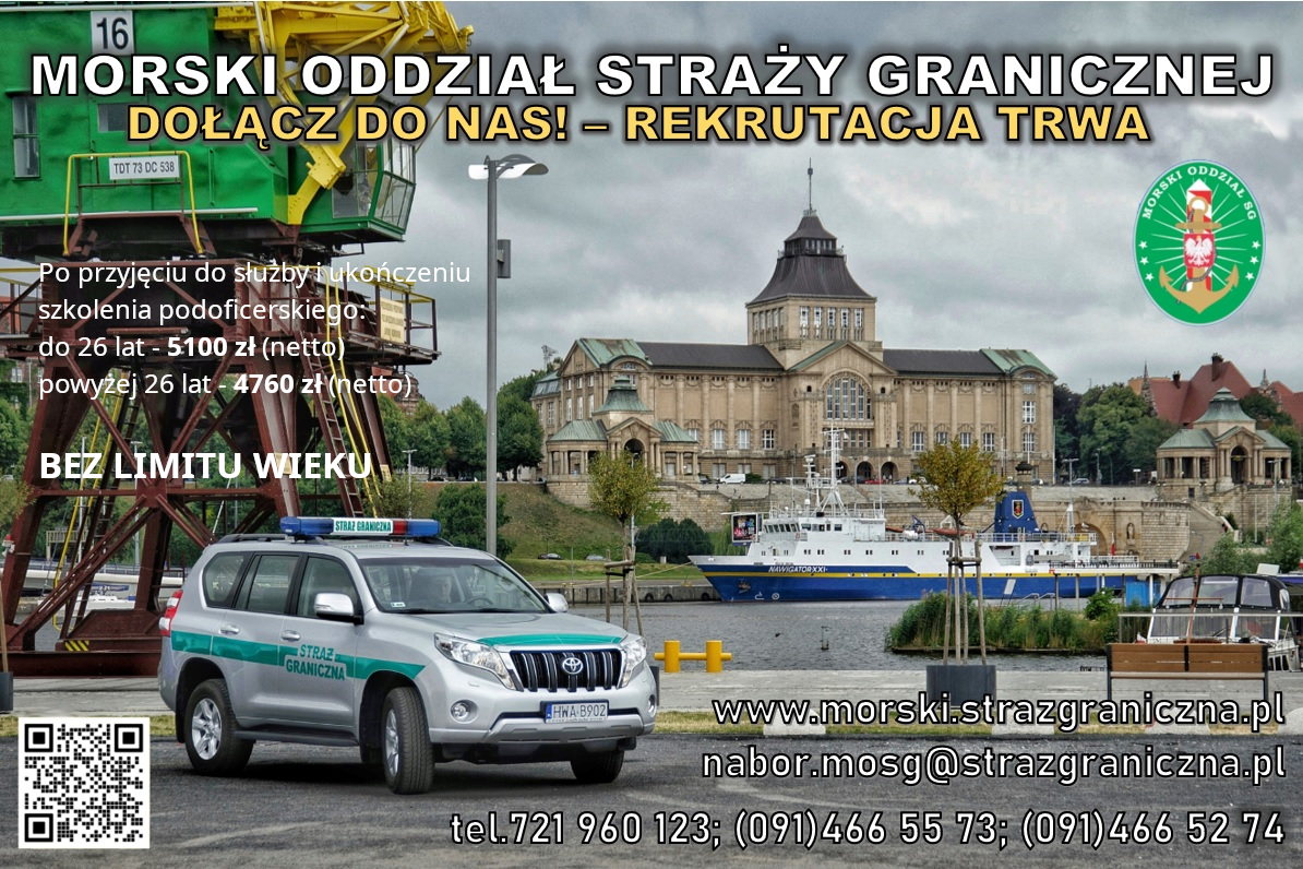 Nabór do służby Morskiego Oddziału Straży Granicznej