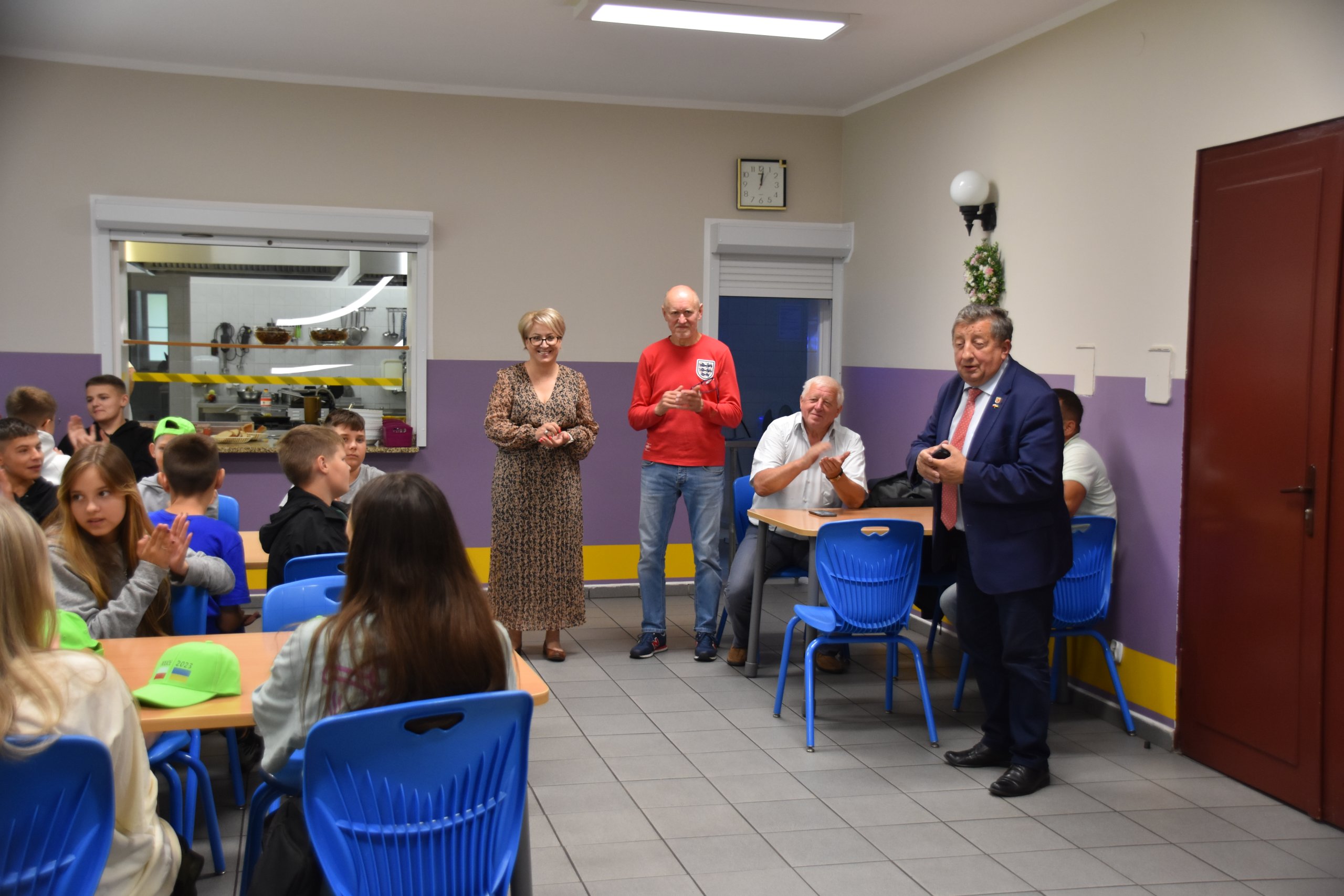 Przywitanie kolonii z Nowego Rozdołu w Specjalnym Ośrodku Szkolno-Wychowawczym Nr 1 im. Marii Grzegorzewskiej w Policach