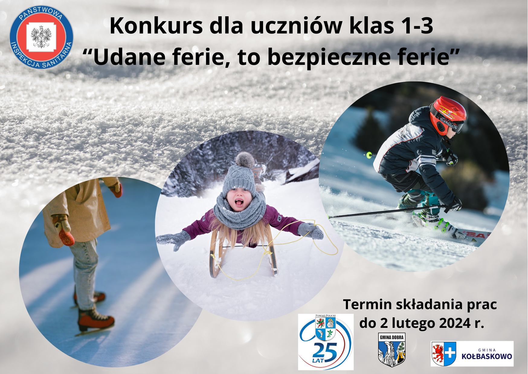 Konkurs plastyczny "Udane ferie, to bezpieczne ferie" 2024