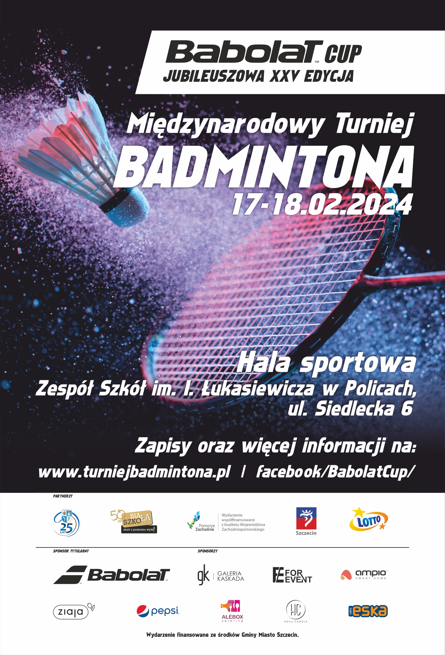 Zapraszamy na 25. jubileuszową edycję Międzynarodowego Turnieju Badmintona „Babolat Cup”