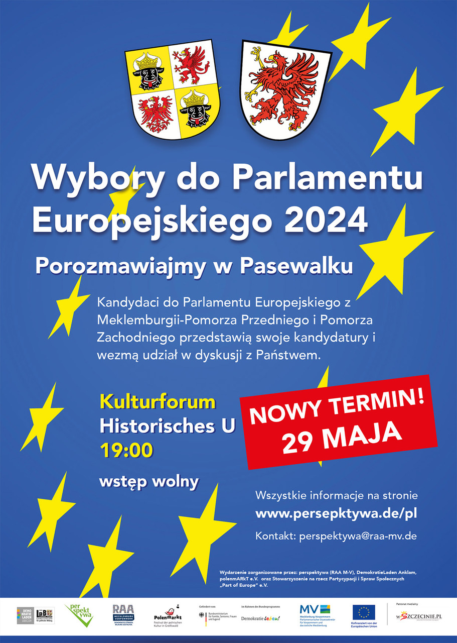 Wybory do Parlamentu Europejskiego 2024. Porozmawiajmy w Pasewalku