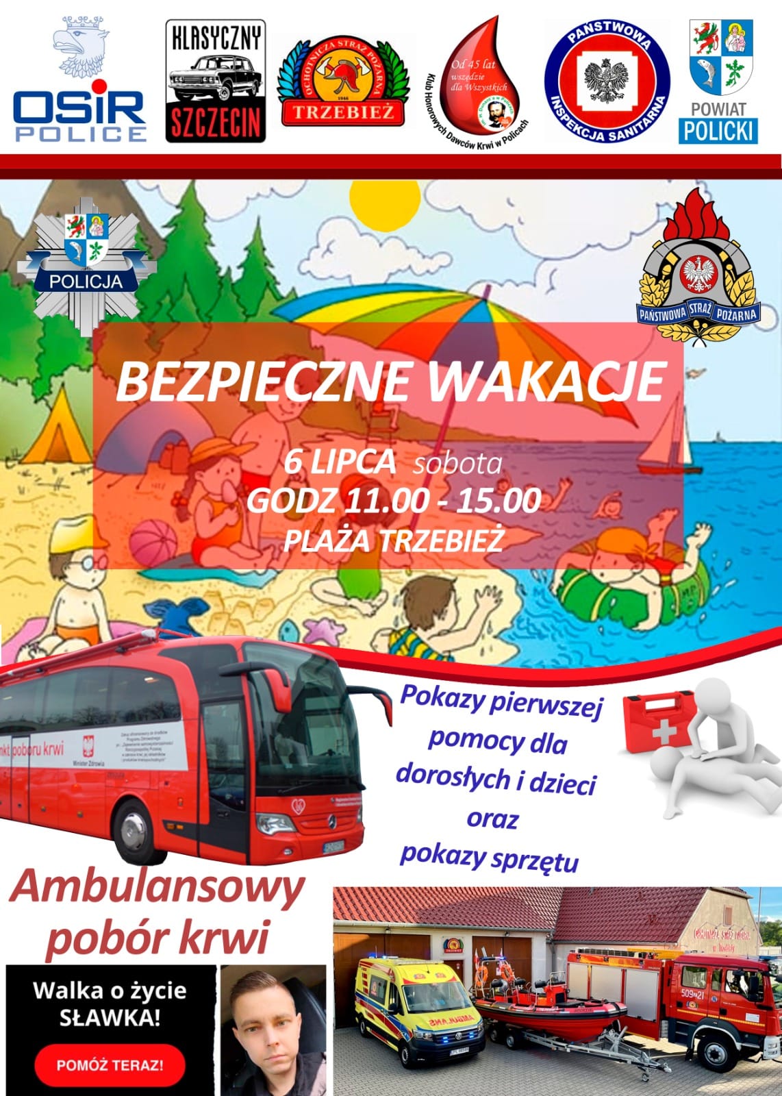 "Bezpieczne Wakacje" akcja poboru krwi