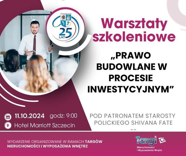 „Prawo budowlane w procesie inwestycyjnym” warsztaty szkoleniowe zapraszamy