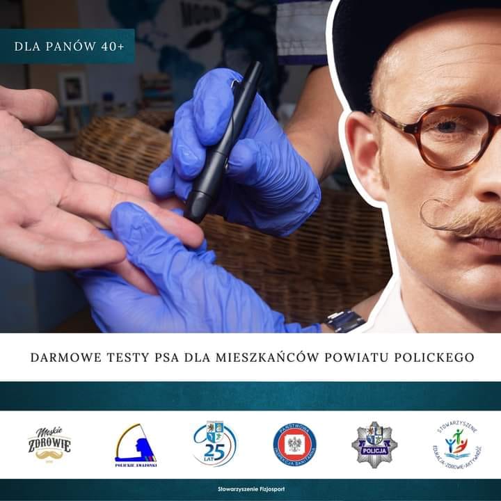 Testy PSA dla mężczyzn w ramach akcji  "Po zdrowie z Powiatem Polickim"