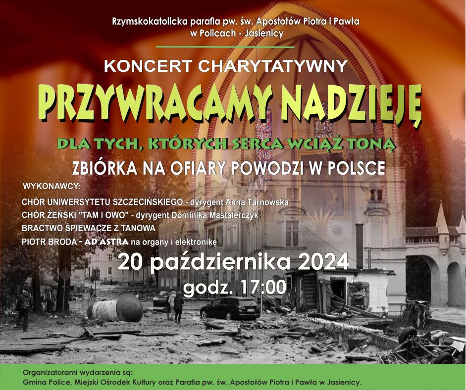 Koncert charytatywny „Przywracamy nadzieję” dla tych, których serca wciąż toną