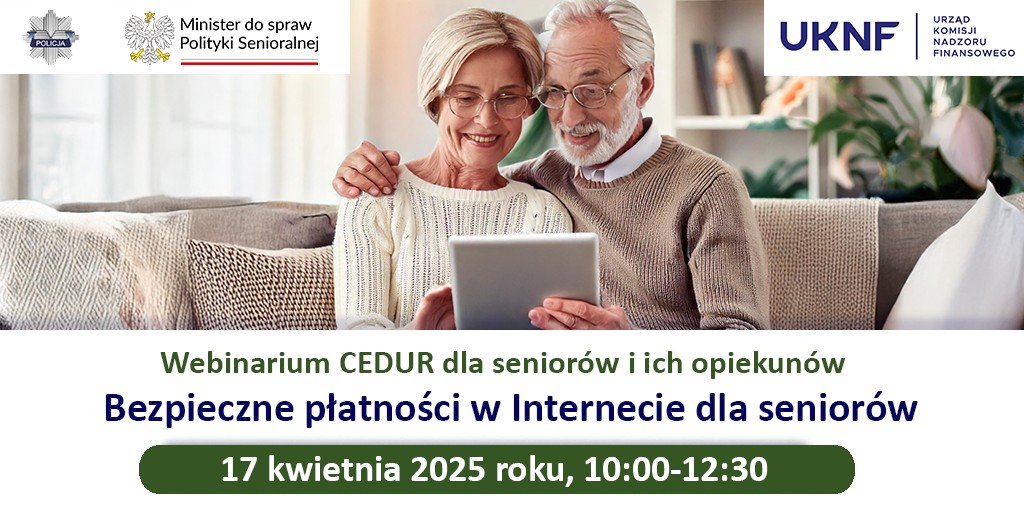 Bezpłatne webinarium „Bezpieczne płatności w Internecie dla seniorów”