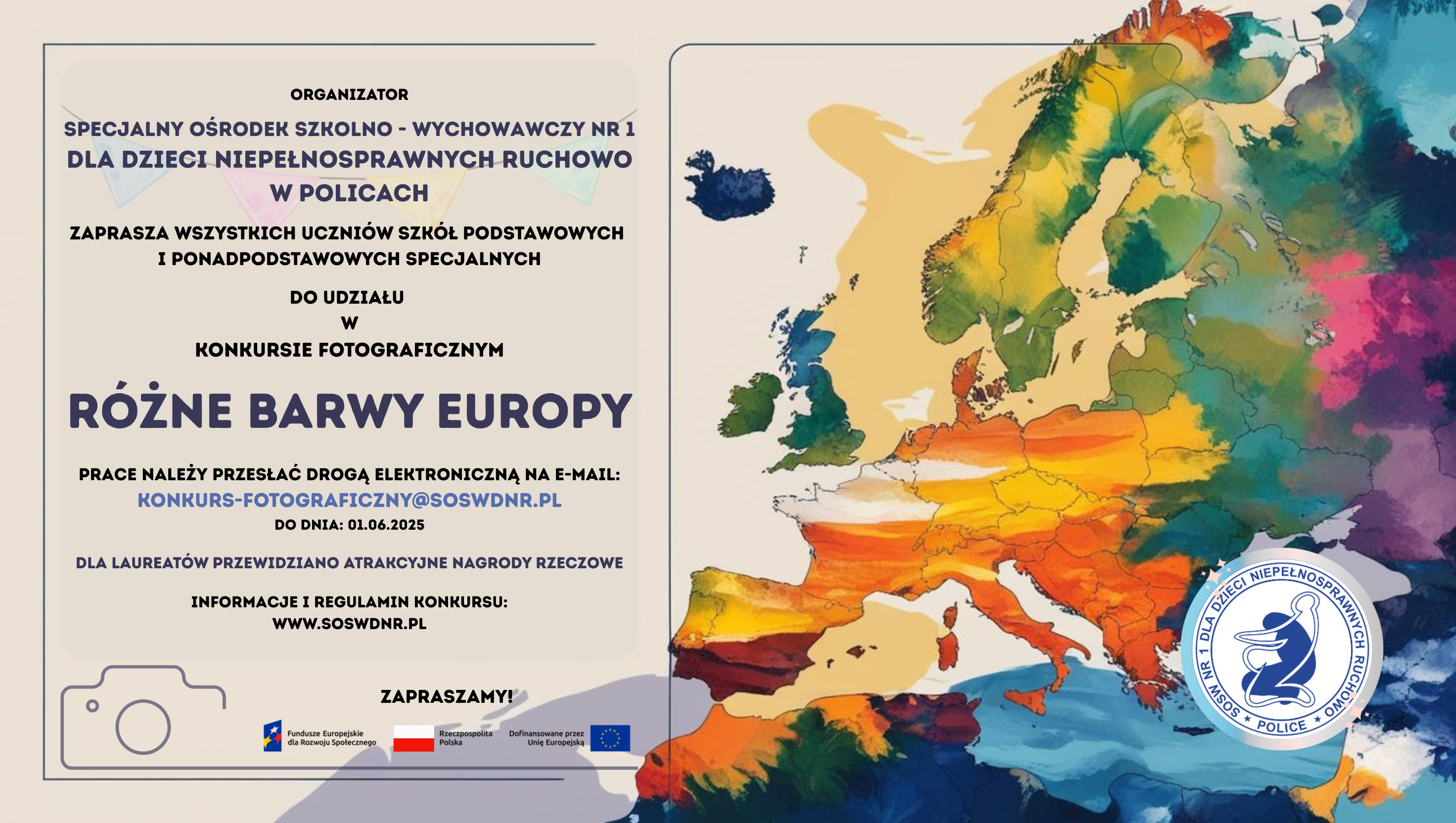 Zapraszamy do wzięcia udziału w Ogólnopolskim Konkursie Fotograficznym “Różne Barwy Europy”
