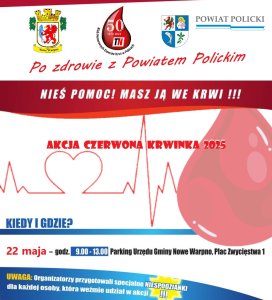 Po zdrowie z Powiatem Polickim - Akcja Czerwona Krwinka 2025 