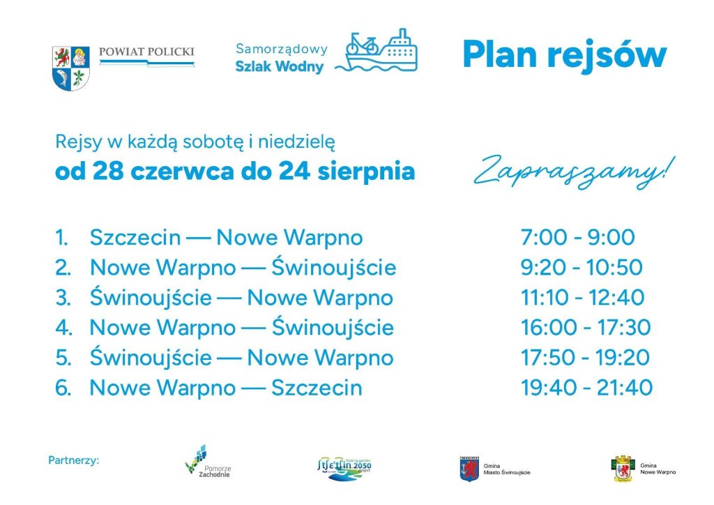 Znamy wstępnie planowany rozkład rejsów tramwaju wodnego