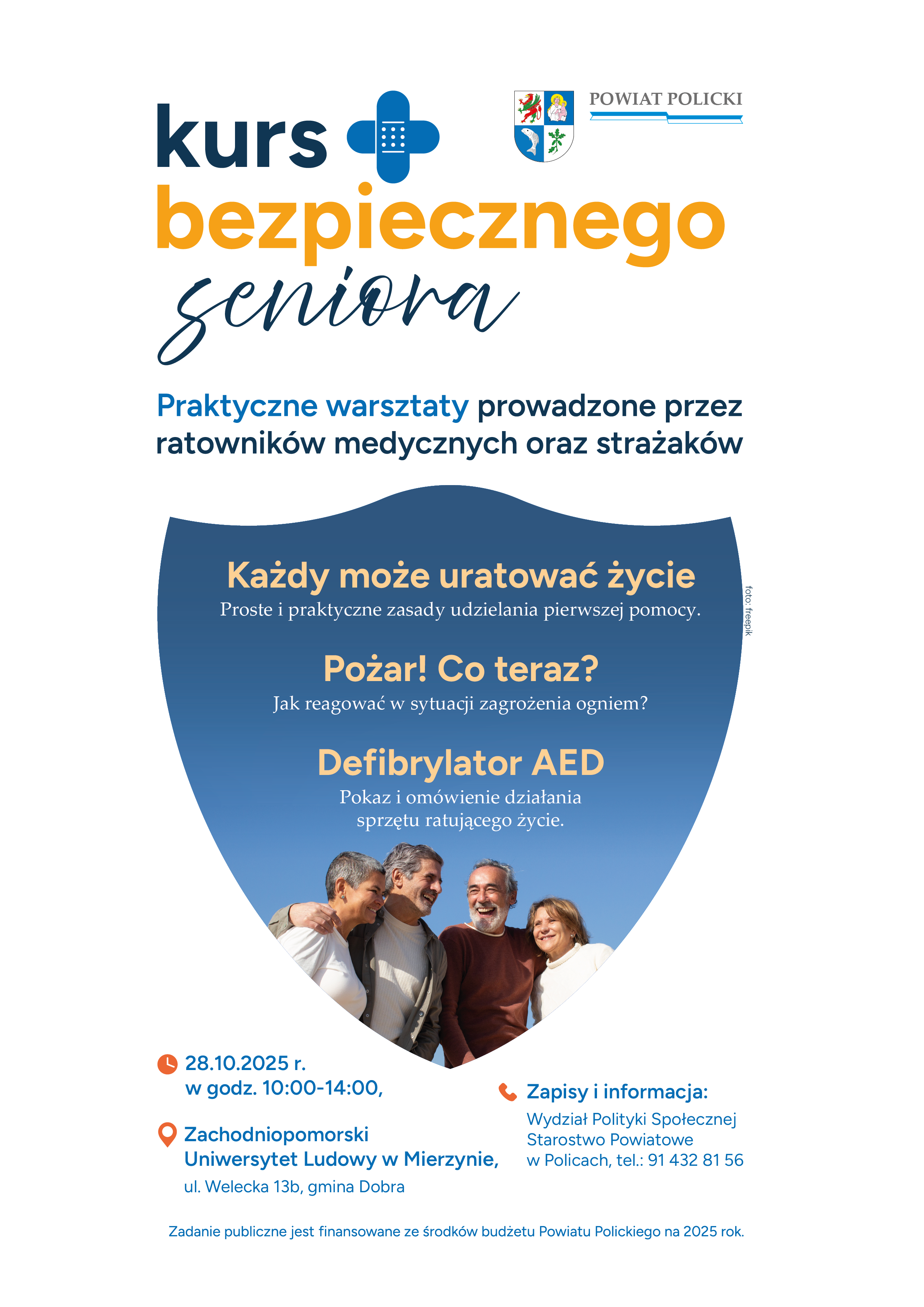 Ruszają zapisy na kolejne szkolenie „Kurs Bezpiecznego Seniora” w Mierzynie