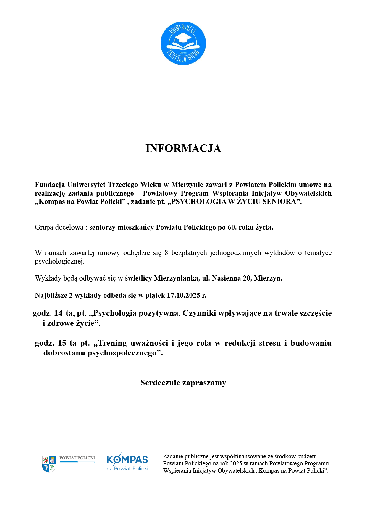 PSYCHOLOGIA W ŻYCIU SENIORA