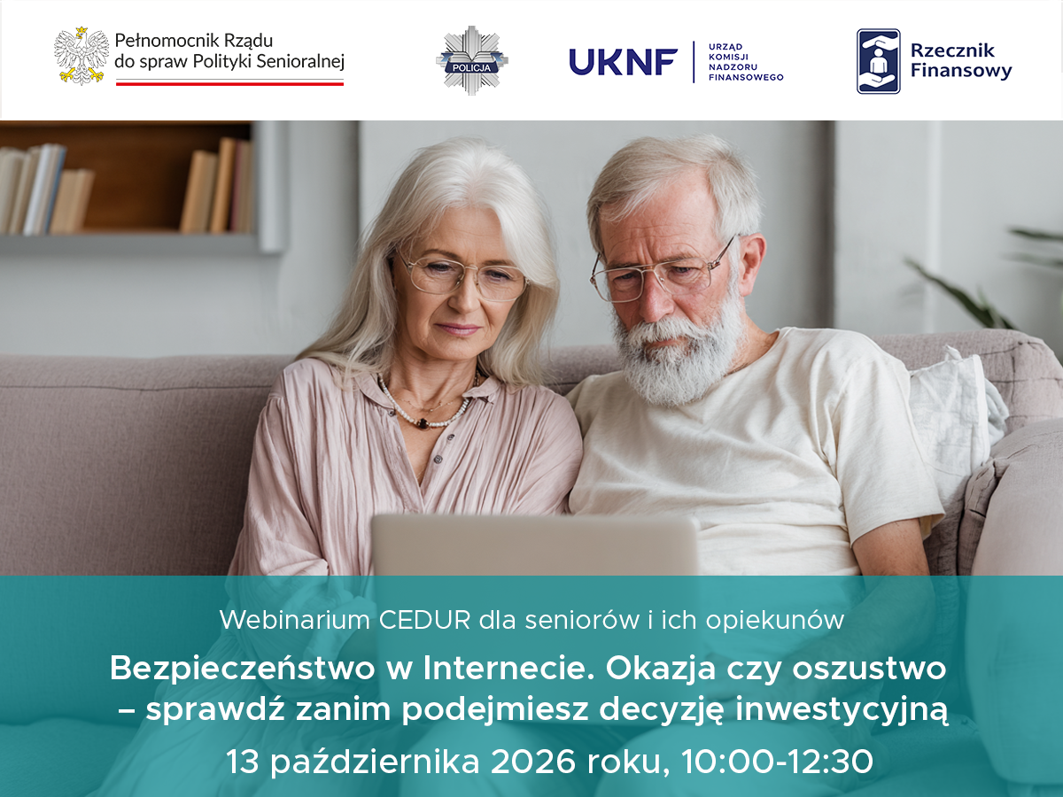 Powiatowy Rzecznik Konsumentów zachęca do udziału w bezpłatnym webinarium „Oszukańcze inwestycje – jak się przed nimi ustrzec”