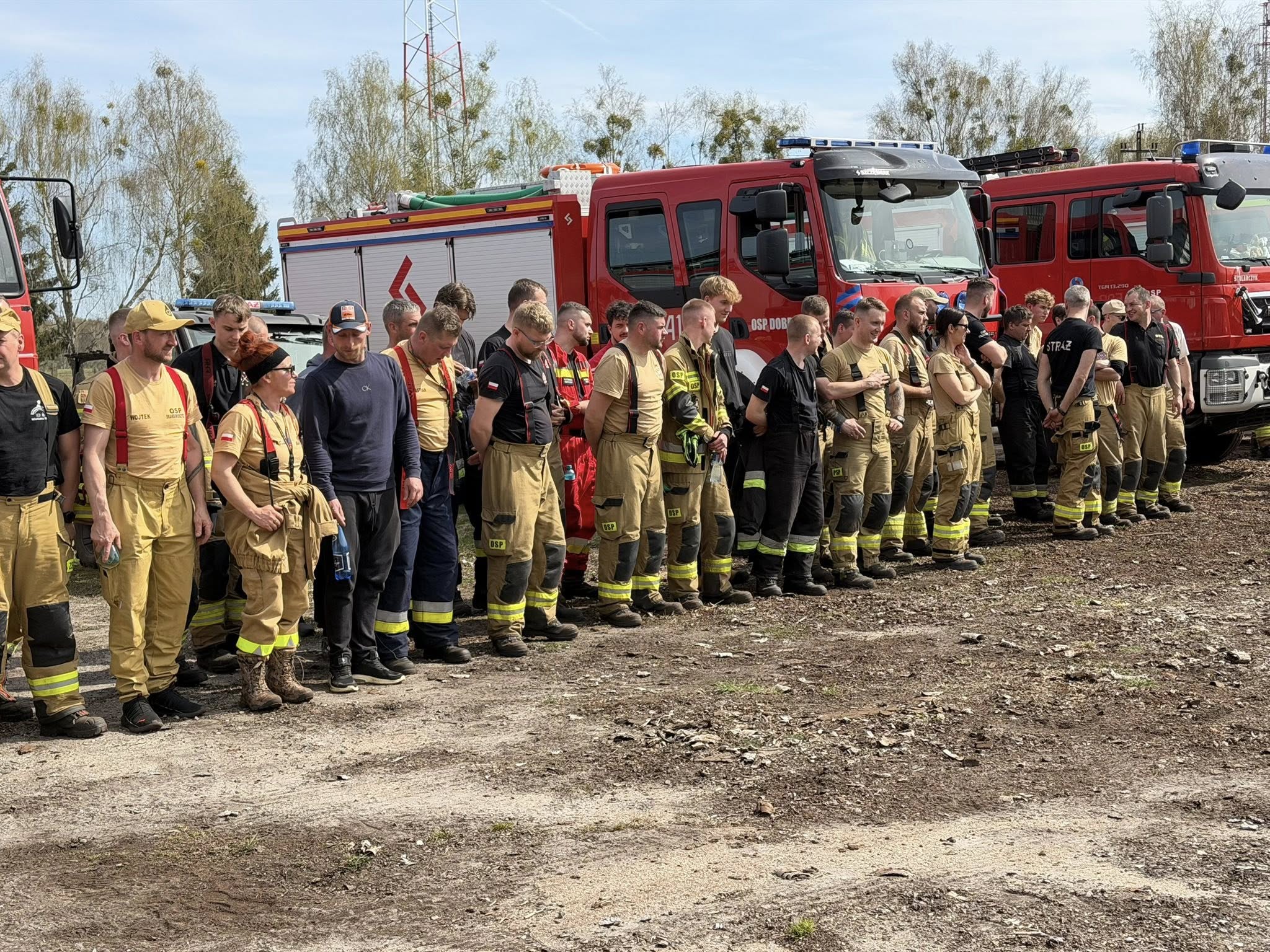 Ćwiczenia strażaków z powiatu polickiego