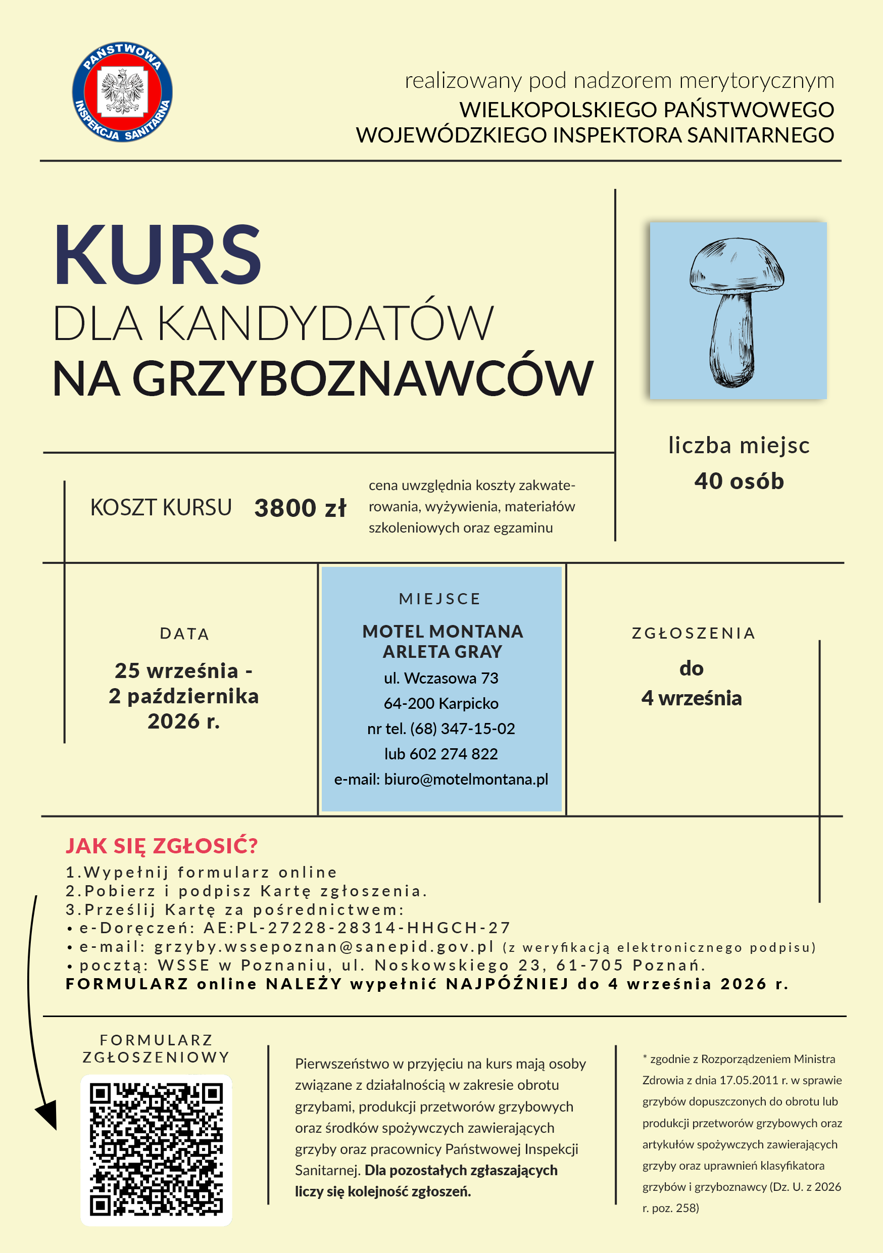 Kurs dla kandydatów na grzyboznawców