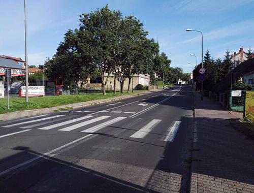 Zamknięty odcinek ulicy Wojska Polskiego w Policach