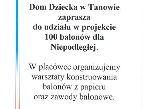 100 balonów dla Niepodległej