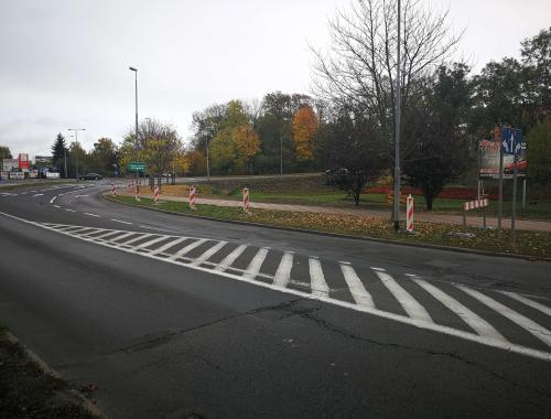 Przygotowania do remontu prawoskrętu na ulicy Piłsudskiego