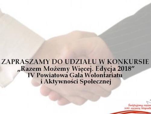 Konkurs "Razem Możemy Więcej. Edycja 2018"